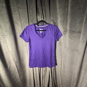 Nike Women’s Purple V-Neck Short Sleeve Tee - Dri-FIT
